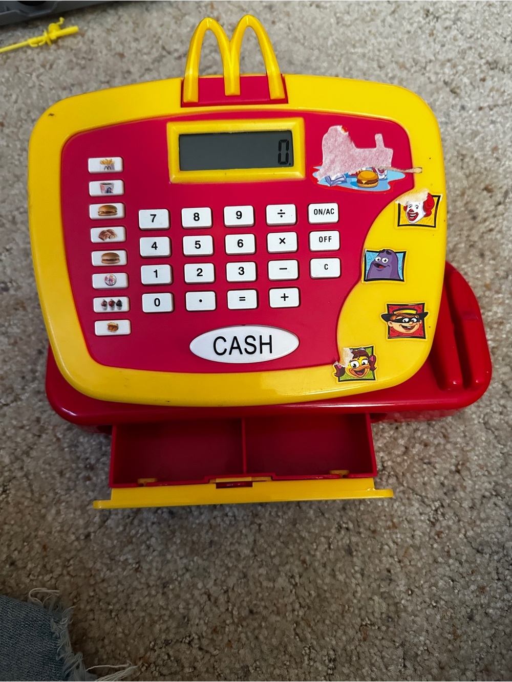 Vintage McDonald’s Red & Yellow Toy Cash Register